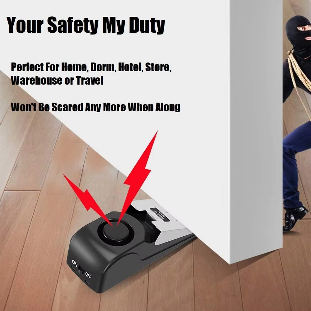 Upgraded 120dB Portable Wedge  - Door Stop Alarm recension och pris