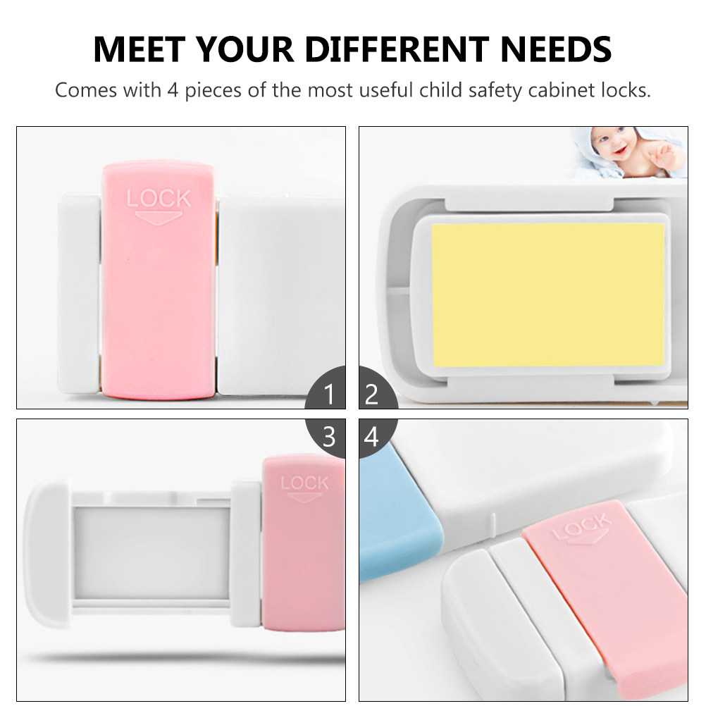 4Pcs Kids Drawer Locks Baby Pr - Medicine Cabinet Lock recension och pris