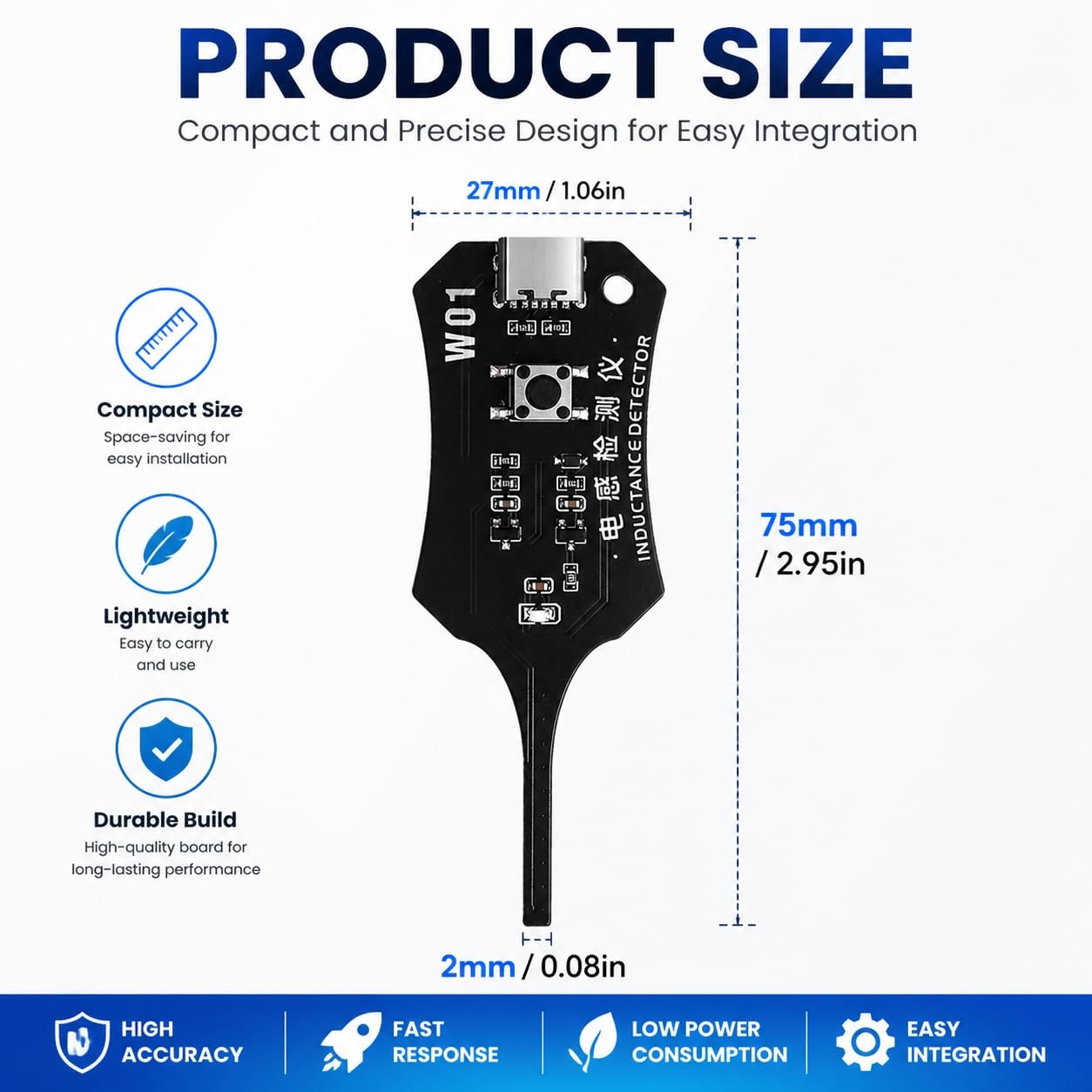 W01 Type C Inductance Tester M - Co Detector Plug recension och pris