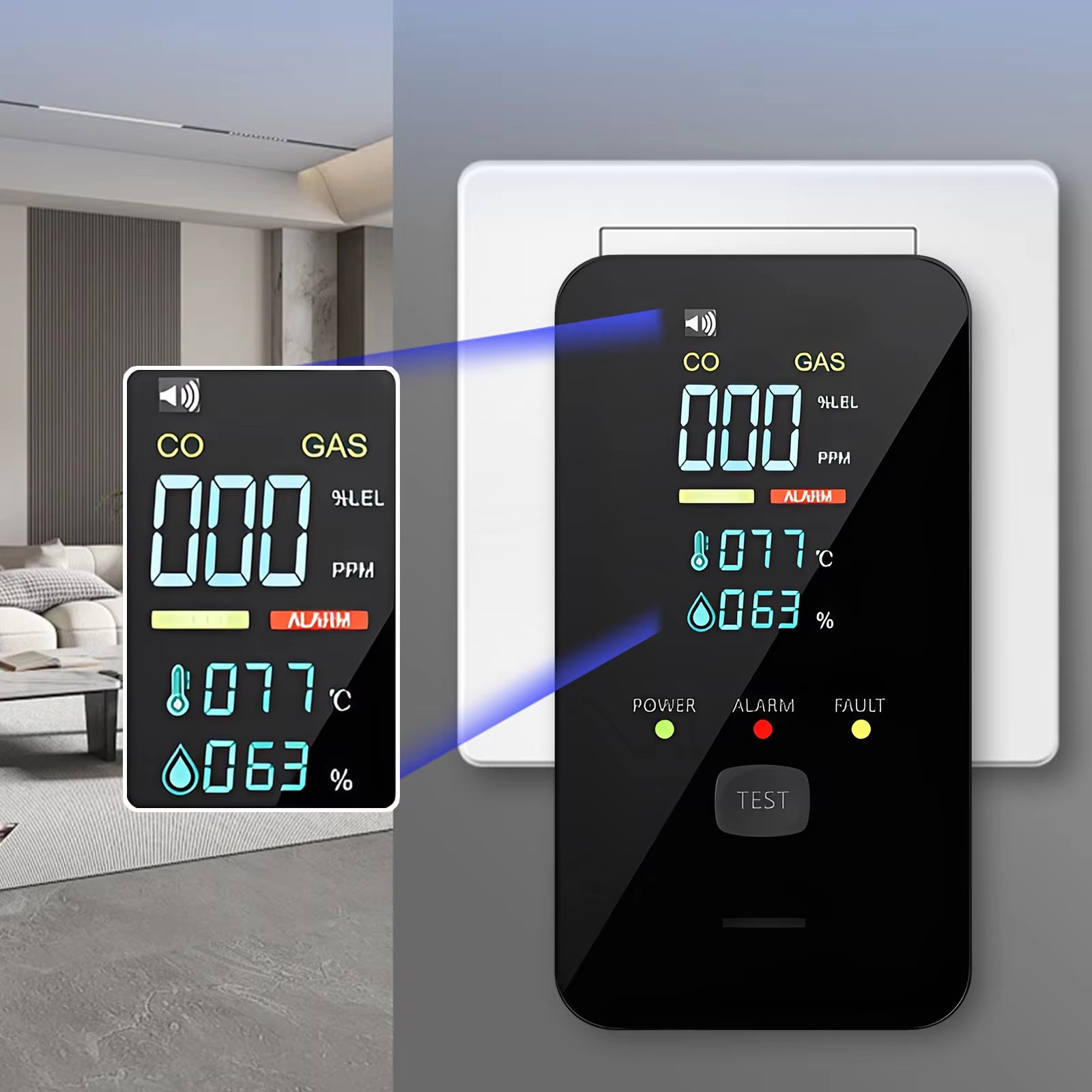 Natural Gas & Carbon Monoxide  - Co Detector Plug recension och pris
